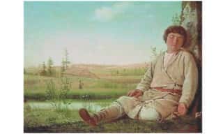Aleksei-Venetsianov-romantisme-russe-Le-berger-endormi