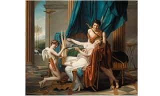 neo-classicisme-Jean-louis-David-sapho-paon-et-l-amour-1809