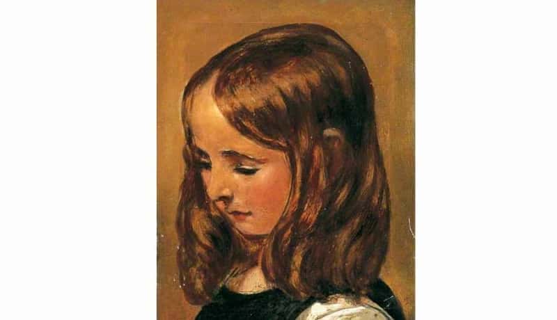 L’art de portait chez Etty mérite d’être signalé. Il concentre son attention sur la chevelure de la jeune fille prouvant son talent de coloriste. Le portrait  non idéalisé, presque simplifié, les détails réduits à l’essentiel dans une touche de modernité.   