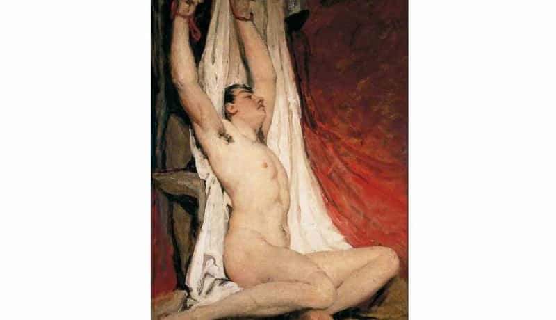 Le nu chez Etty est un exercice de style, une performance artistique. Dan ce tableau, il dessine  un nu masculin avec quelques touches de modernité dans la réalisation et  dans l’aspect réel. Il est si éloigné de nu académique idéalisé et stylisé comme il est loin de  l’influence des écoles Italienne et flamande qui ont marqué une partie de son œuvre.       