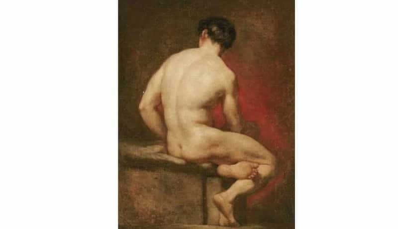 Il s’agit d’une étude de nu masculin concentrée essentiellement sur le dos, et ses particularités anatomiques. Ce genre d’étude confirme les déclarations de William Etty qu’il s’agit D’un travail artistique et non pas d’une recherche de l’érotisme, ou d’une exploitation du corps nu.