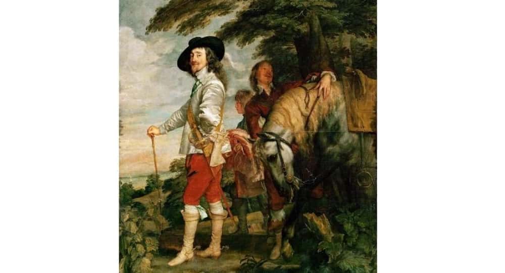 Charles Ier à la chasse Date de création : 1635, Musée du Louvre , Paris, FranceCharles Ier à la chasse est l'un des nombreux portraits peints par l'artiste baroque flamand Anthony van Dyck alors qu'il était le peintre de la cour d'Angleterre. Il représente le roi Charles Ier d'Angleterre (1600-1649) alors qu'il se tient nonchalamment à côté de son cheval pendant la chasse tout en portant des vêtements aristocratiques.Van Dyck avait la capacité de combiner les caractéristiques réalistes des personnes qu'il représentait tout en restant en phase avec le type de peintures produites à l'époque baroque. L'artiste a fini par être fait chevalier pour la remarquable collection de peintures qu'il a créée en Angleterre.